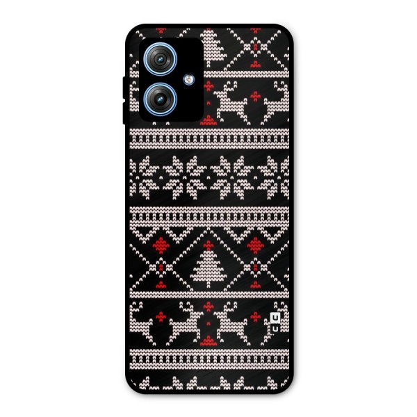 Christmas Seamless Aztec Metal Back Case for Moto G54