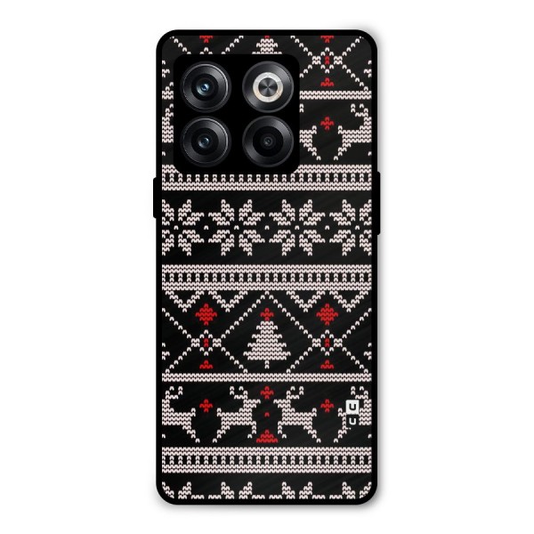 Christmas Seamless Aztec Metal Back Case for OnePlus 10T