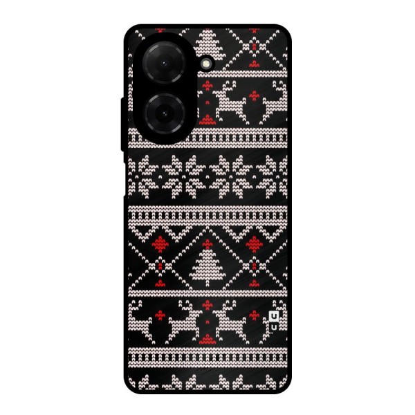 Christmas Seamless Aztec Metal Back Case for Poco C71