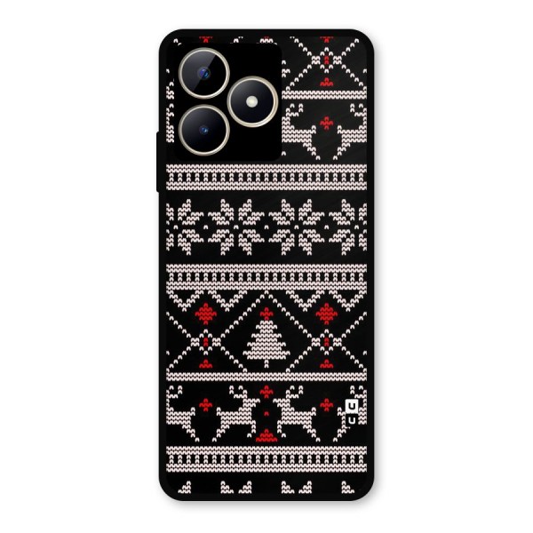Christmas Seamless Aztec Metal Back Case for Realme C53