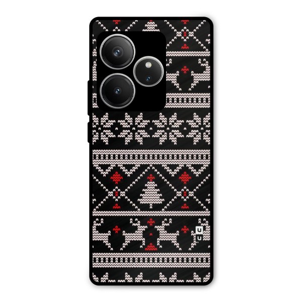 Christmas Seamless Aztec Metal Back Case for Realme GT 6