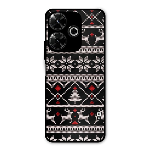 Christmas Seamless Aztec Metal Back Case for Redmi 13 5G