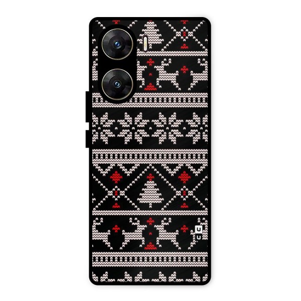 Christmas Seamless Aztec Metal Back Case for Vivo V29e