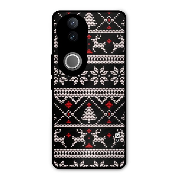 Christmas Seamless Aztec Metal Back Case for Vivo V50e