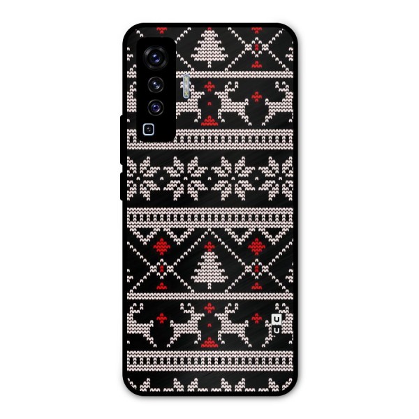 Christmas Seamless Aztec Metal Back Case for Vivo X50