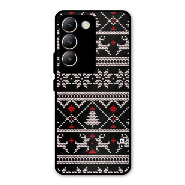Christmas Seamless Aztec Metal Back Case for Vivo Y200e