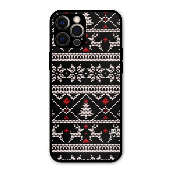 Christmas Seamless Aztec Metal Back Case for iPhone 12 Pro Max