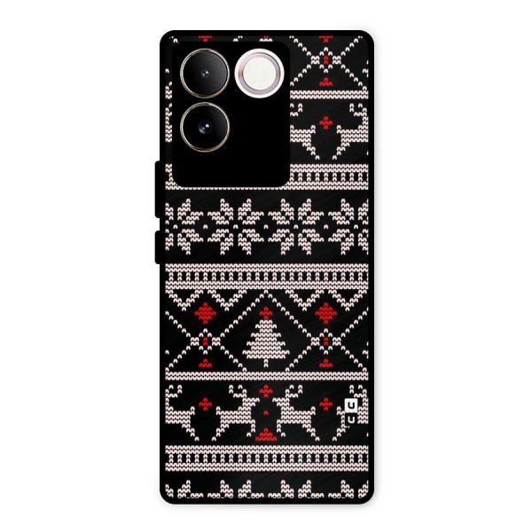 Christmas Seamless Aztec Metal Back Case for iQOO Z7 Pro