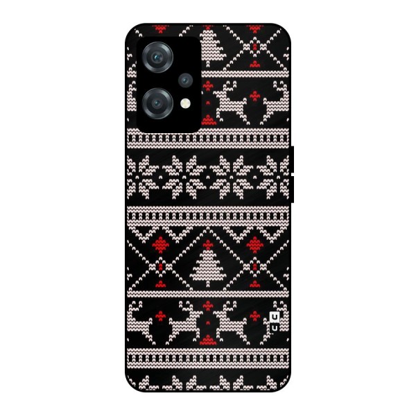 Christmas Seamless Aztec Pattern Metal Back Case for OnePlus Nord CE 2 Lite 5G