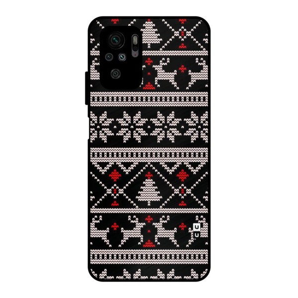 Christmas Seamless Aztec Pattern Metal Back Case for Redmi Note 10S