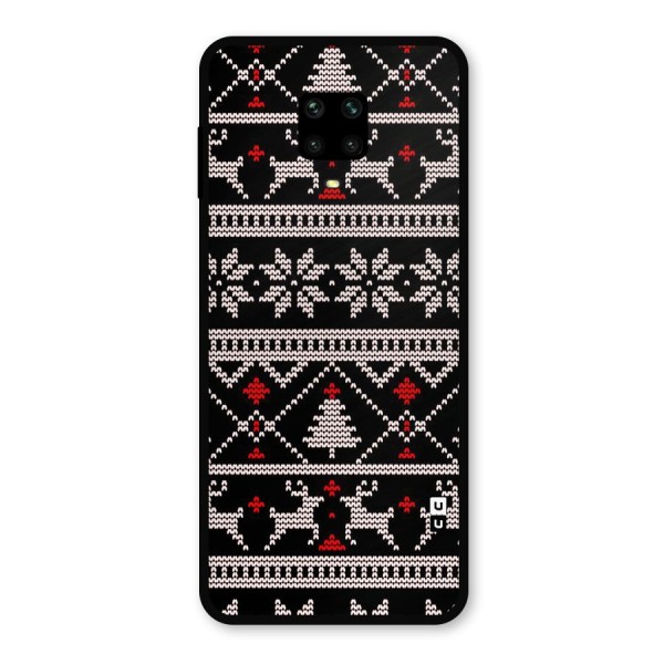 Christmas Seamless Aztec Pattern Metal Back Case for Redmi Note 9 Pro Max