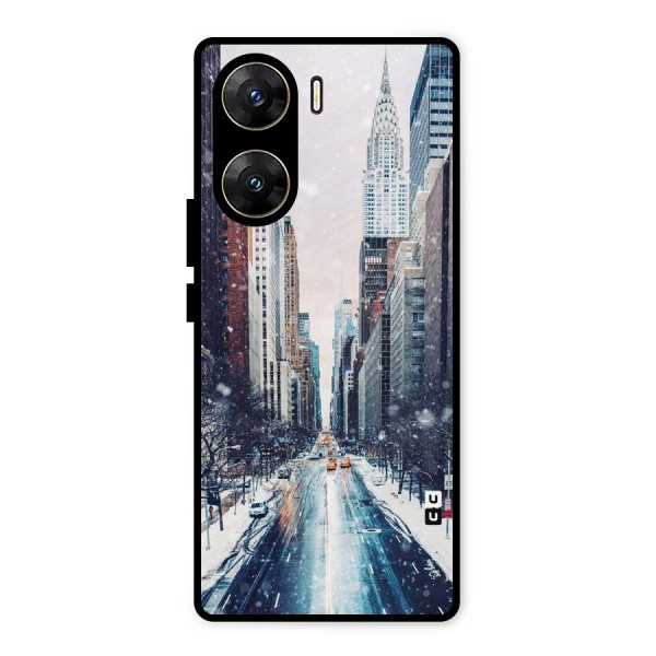 City Snow Metal Back Case for Vivo V29e