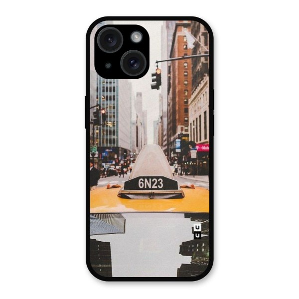 City Taxi Metal Back Case for iPhone 15