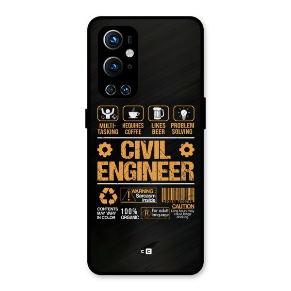 Civil Engineer Metal Back Case for OnePlus 9 Pro