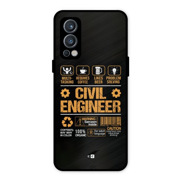 Civil Engineer Metal Back Case for OnePlus Nord 2 5G