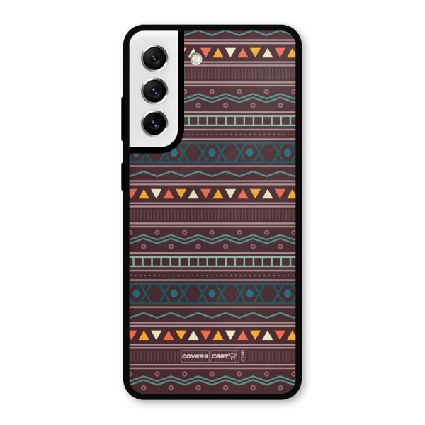 Classic Aztec Pattern Metal Back Case for Galaxy S21 FE 5G
