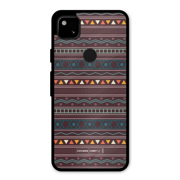 Classic Aztec Pattern Metal Back Case for Google Pixel 4a