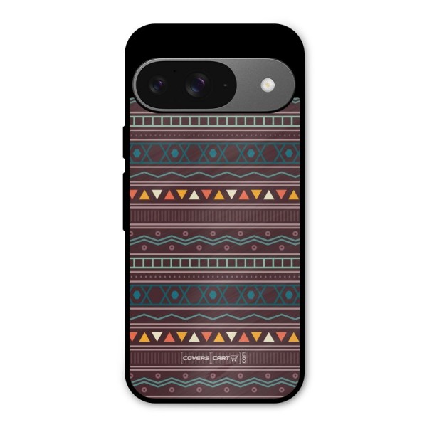 Classic Aztec Pattern Metal Back Case for Google Pixel 9