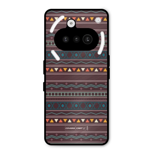 Classic Aztec Pattern Metal Back Case for Nothing Phone 3a