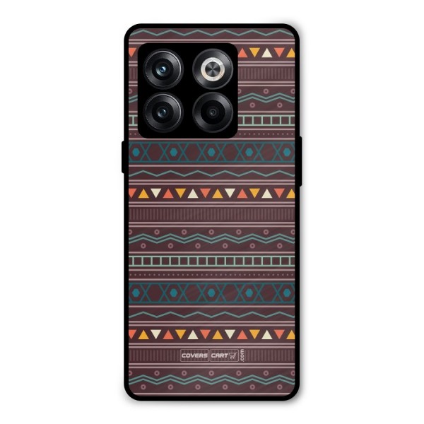 Classic Aztec Pattern Metal Back Case for OnePlus 10T