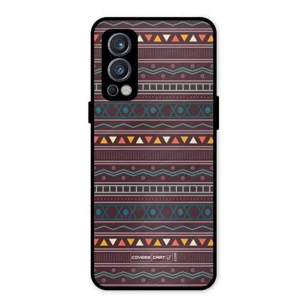 Classic Aztec Pattern Metal Back Case for OnePlus Nord 2 5G