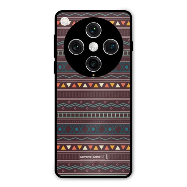 Classic Aztec Pattern Metal Back Case for Oppo Find X8 Pro