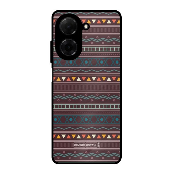 Classic Aztec Pattern Metal Back Case for Poco C71