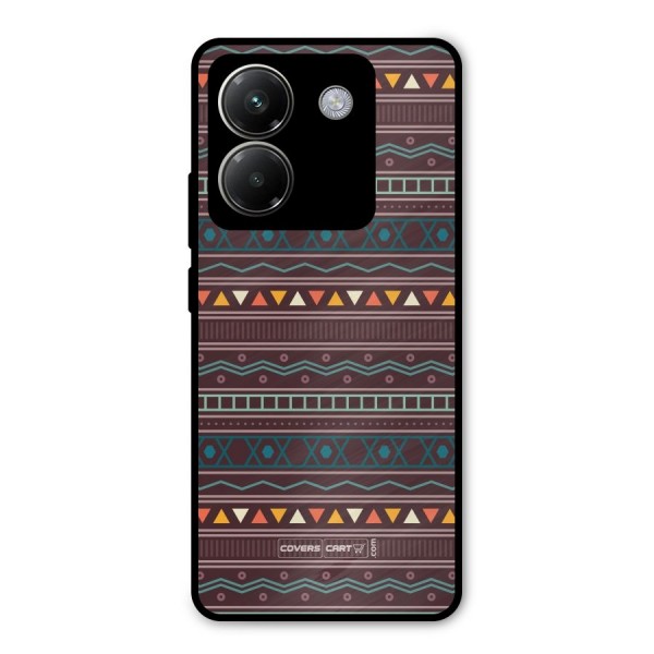 Classic Aztec Pattern Metal Back Case for Poco M7 Pro 5G