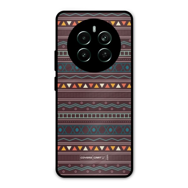Classic Aztec Pattern Metal Back Case for Realme 12 Pro Plus