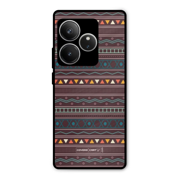 Classic Aztec Pattern Metal Back Case for Realme GT 6