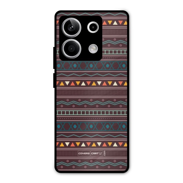 Classic Aztec Pattern Metal Back Case for Redmi Note 13 5G