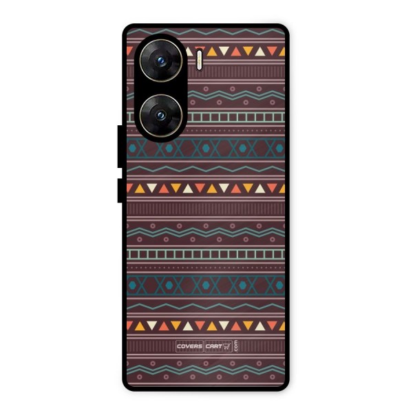 Classic Aztec Pattern Metal Back Case for Vivo V29e