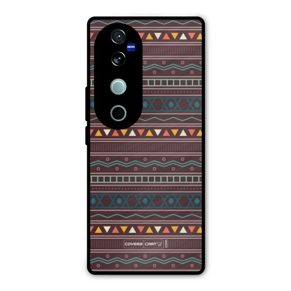 Classic Aztec Pattern Metal Back Case for Vivo V40 Pro
