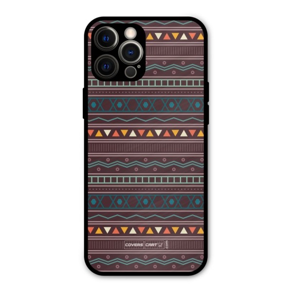Classic Aztec Pattern Metal Back Case for iPhone 12 Pro Max