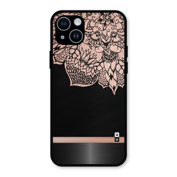 Classic Black Sleak Design Metal Back Case for iPhone 14