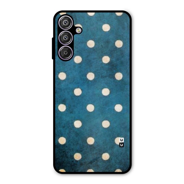 Classic Blue Polka Metal Back Case for Galaxy F15