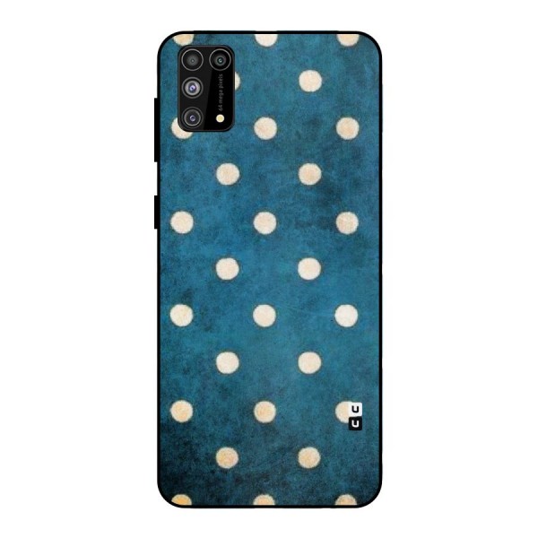 Classic Blue Polka Metal Back Case for Galaxy F41