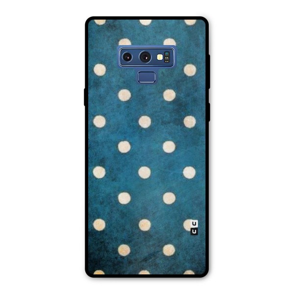 Classic Blue Polka Metal Back Case for Galaxy Note 9