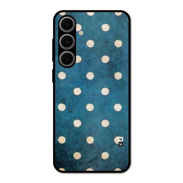 Classic Blue Polka Metal Back Case for Galaxy S24 FE