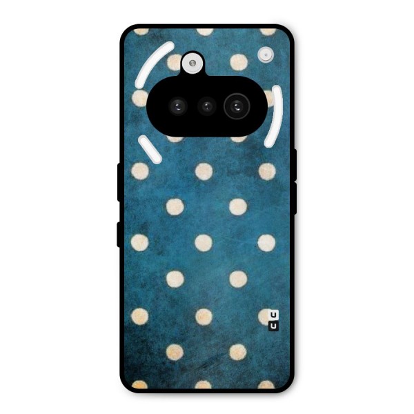Classic Blue Polka Metal Back Case for Nothing Phone 3a