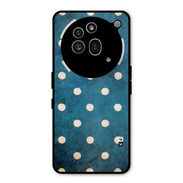 Classic Blue Polka Metal Back Case for Nothing Phone 3a Pro