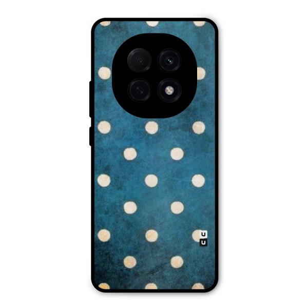 Classic Blue Polka Metal Back Case for Oppo F29 Pro