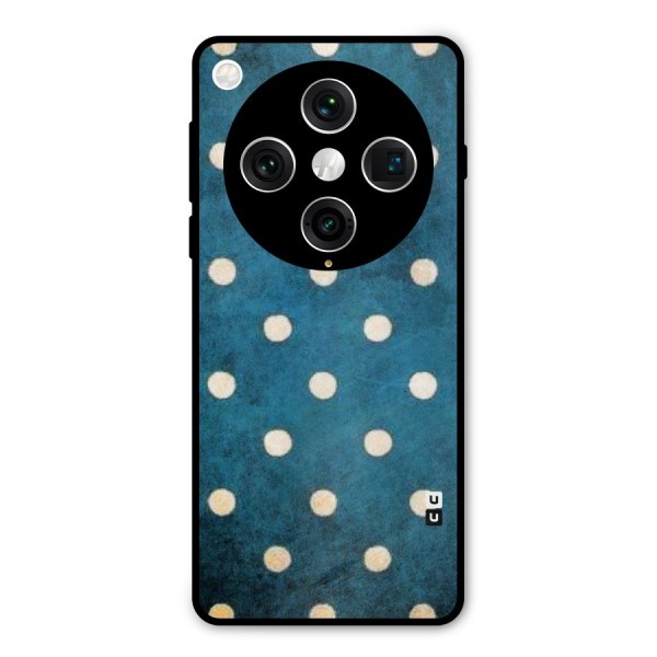 Classic Blue Polka Metal Back Case for Oppo Find X8 Pro
