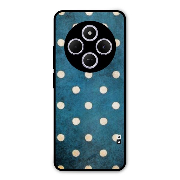 Classic Blue Polka Metal Back Case for Poco C75 5G
