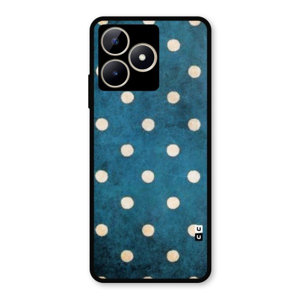 Classic Blue Polka Metal Back Case for Realme C53