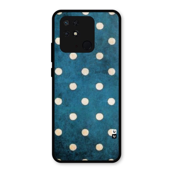 Classic Blue Polka Metal Back Case for Redmi 10 Power