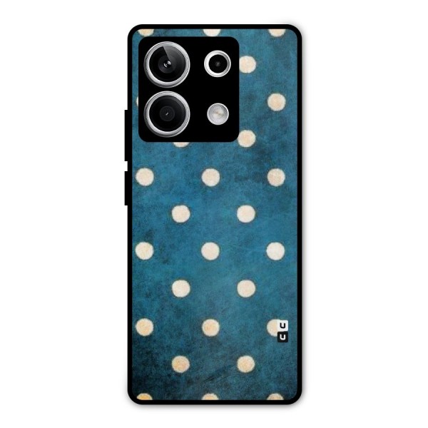 Classic Blue Polka Metal Back Case for Redmi Note 13 5G