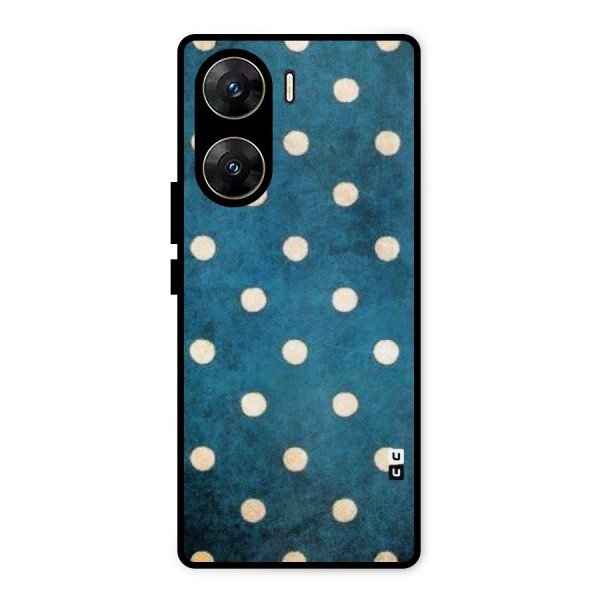 Classic Blue Polka Metal Back Case for Vivo V29e