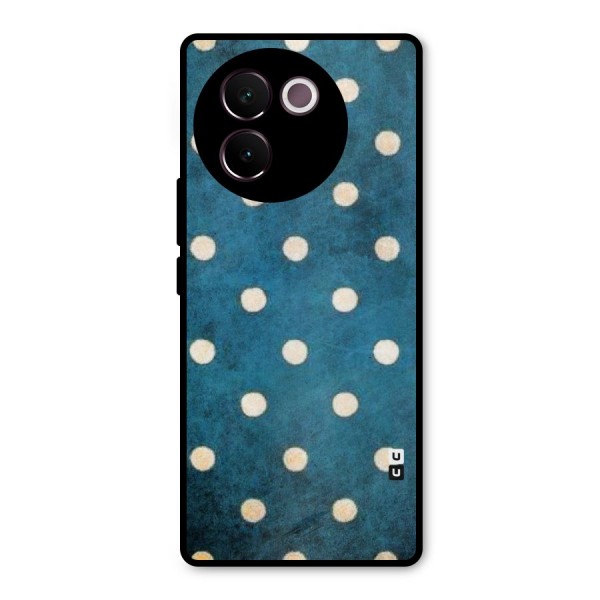 Classic Blue Polka Metal Back Case for Vivo V30e