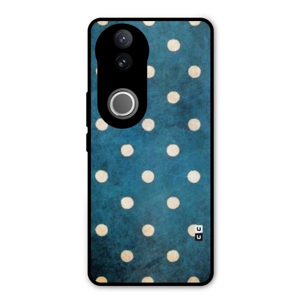 Classic Blue Polka Metal Back Case for Vivo V50e